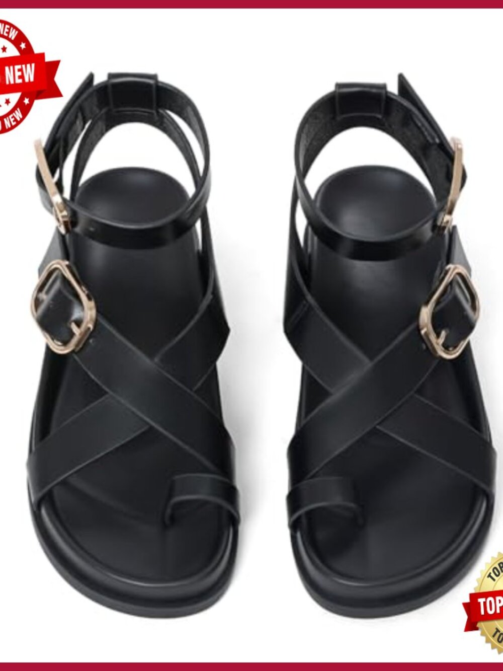 Womens Ankle Wrap Platform Sandals with Rhinestone Studs Bohemian Retro Beach - Picture 5 of 7